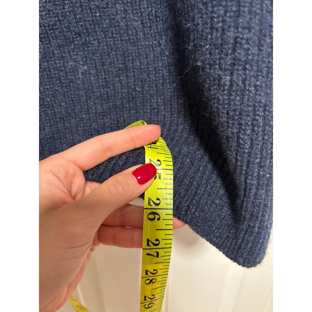 L.L.Bean Men's Navy Merino Wool Half Zip Sweater M - Picture 6 of 8